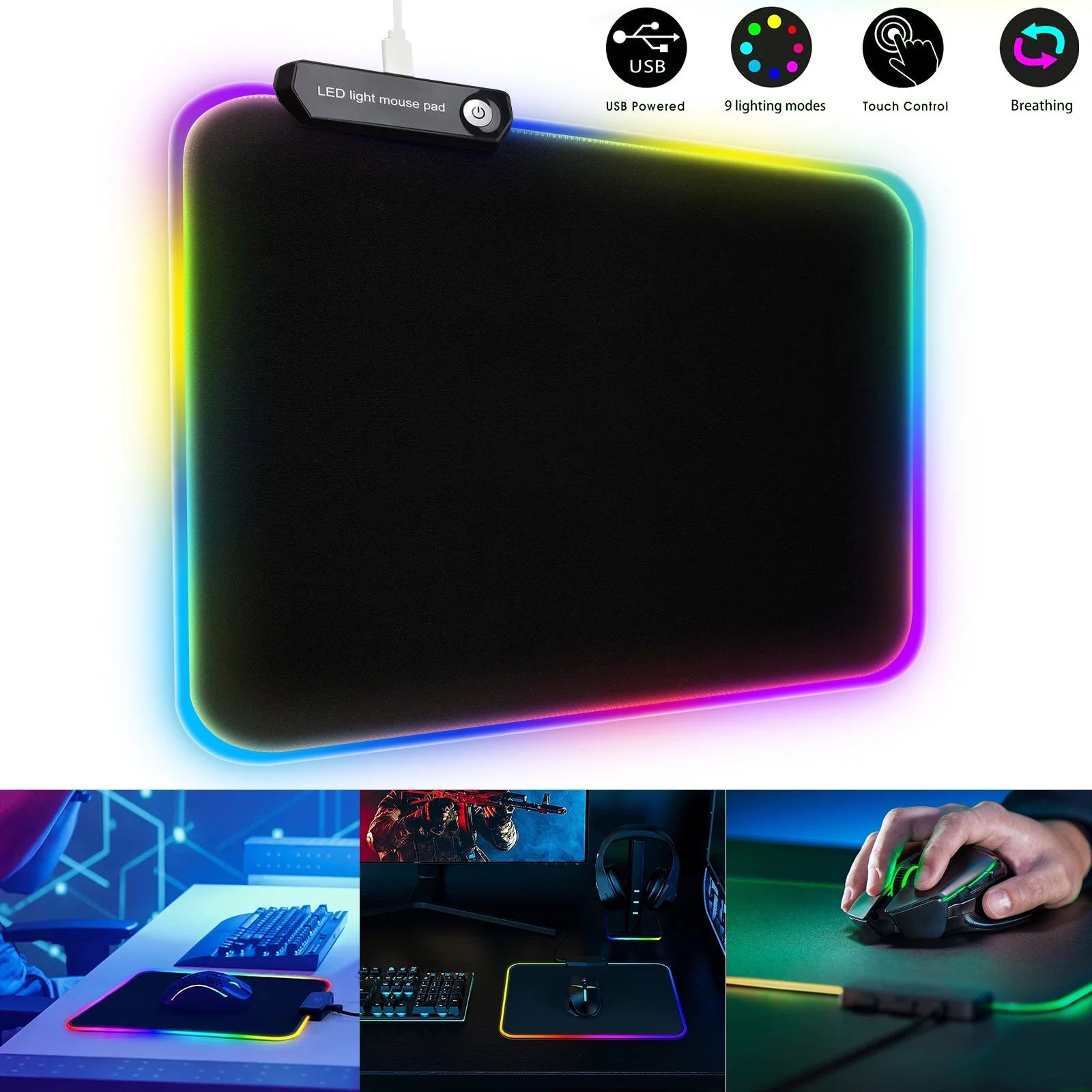 RGB LED Gaming Mouse Pad